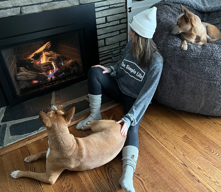 Grey Acid Wash Fleece Sweatshirt